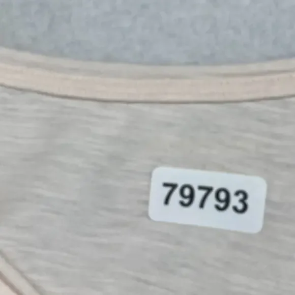 EILEEN FISHER Top M Slub Organic Cotton Jersey V-Neck Short Sleeve Light Pink - Picture 11 of 11